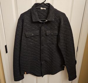 tentree Men's Quilted Shirt Jacket | Dark Charcoal